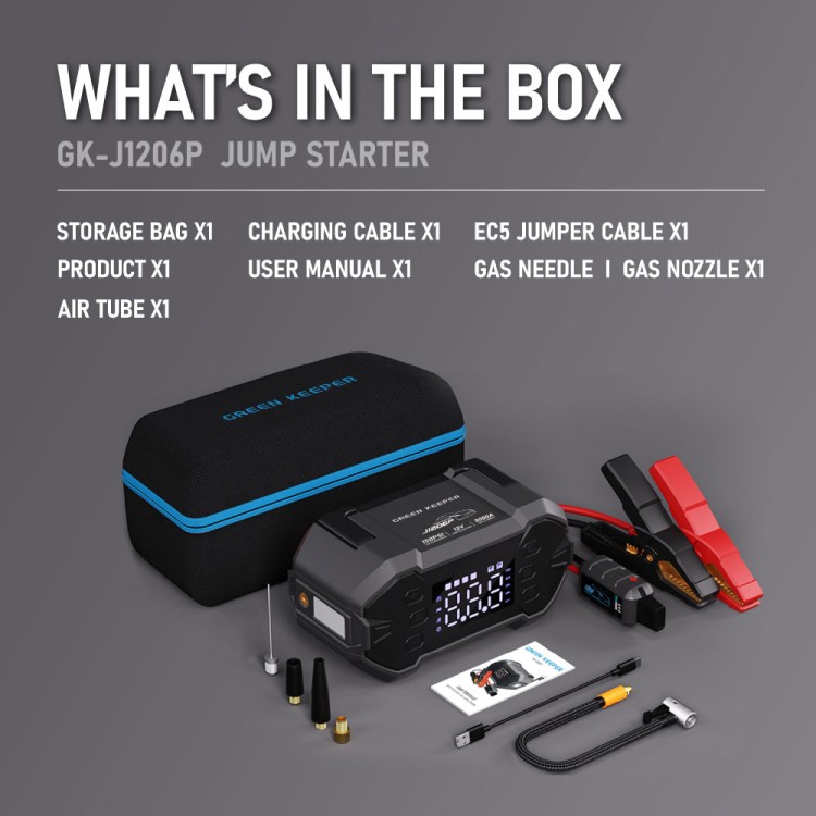 Pump GK-J1206P Portable Jump Starter 3000A-ca